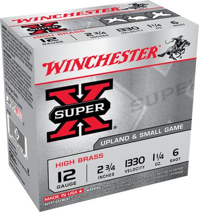 Winchester X126 Super-X Shotshell 12 GA, 2-3/4 in, No. 6, 1-1/4oz | 020892000186 | Winchester | Ammunition | Shotshell 