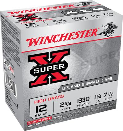 Winchester X127 Super-X Shotshell 12 GA, 2-3/4 in, No. 7-1/2, 1-1/4oz | 020892000193 | Winchester | Ammunition | Shotshell 