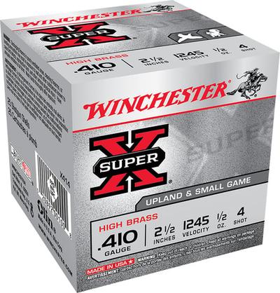410 Ga 2-1/2 in 1/2 oz 4 Shot Super X 25/Box | 020892001008 | WINCHESTER | Ammunition | Shotshell 