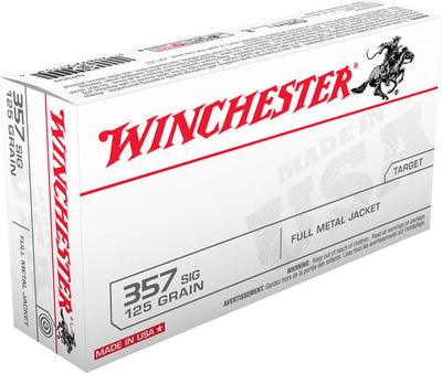 357 SIG Winchester 125 FMJ | 020892211544 | WINCHESTER | Ammunition | Pistol 