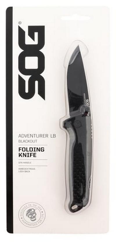 ADVENTURER LB 3.5 Inch BLADE BLKOUT | 729857015721 | SOG | Knives And Tools | Folding 